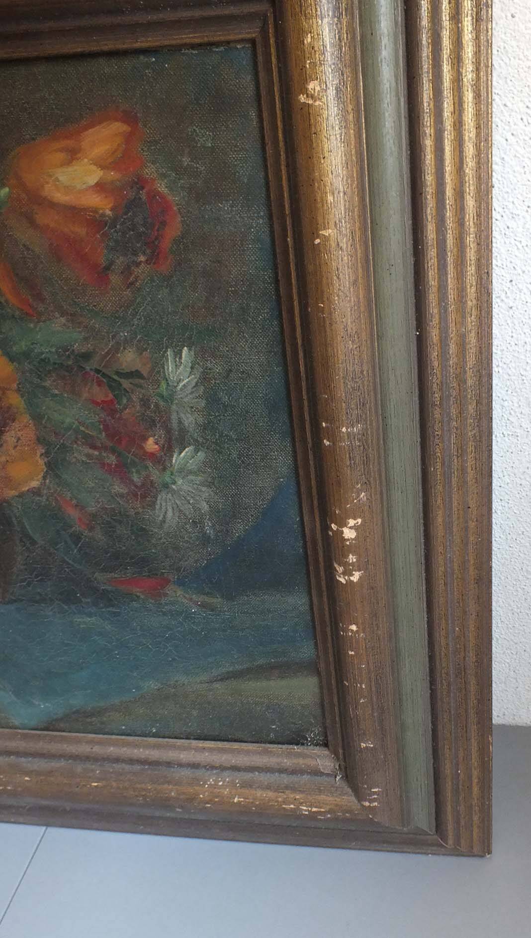 PAINTING - OIL ON CANVAS SIGNED H VAN GESSEL - BOUQUET OF FLOWERS