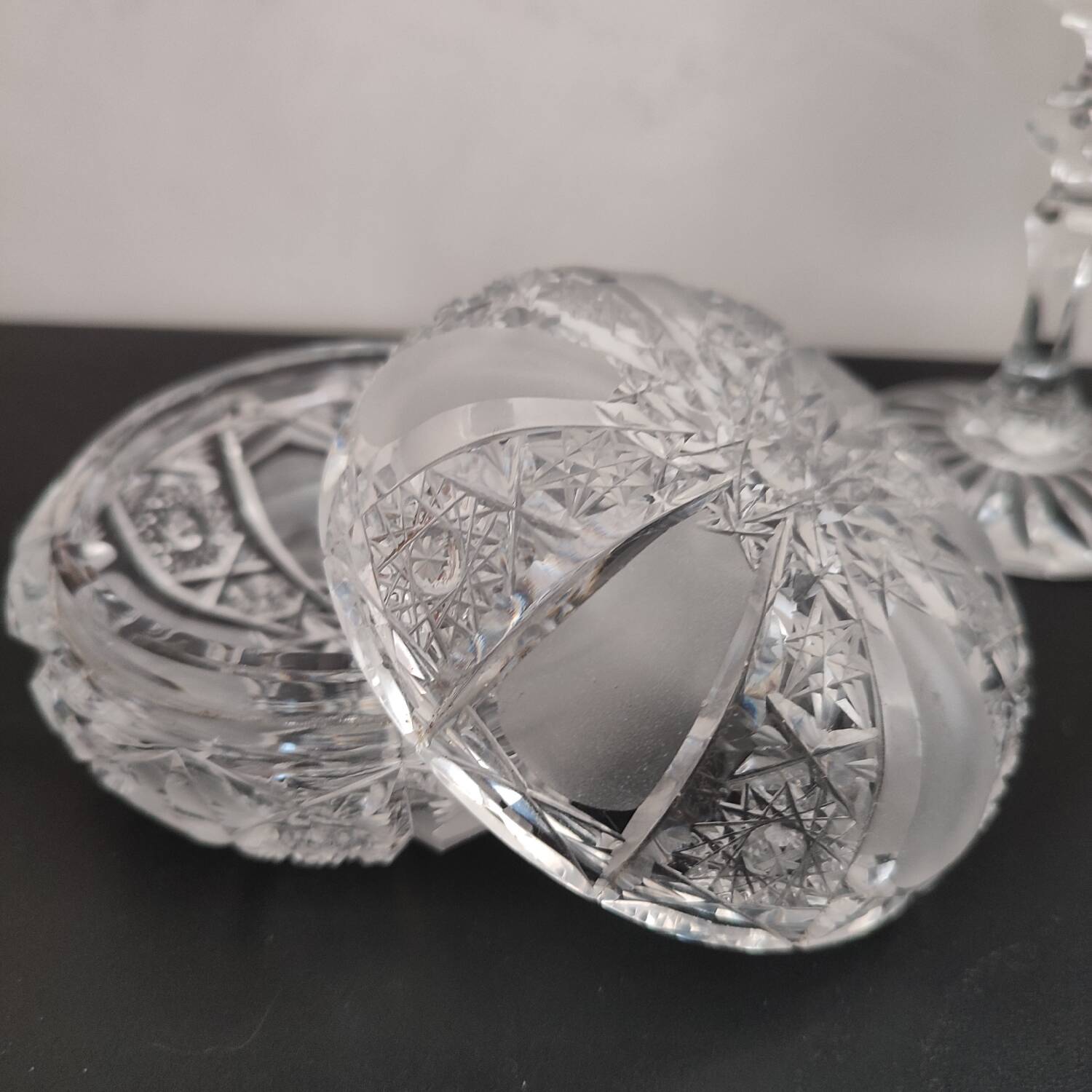 Vintage Arques crystal sugar bowl