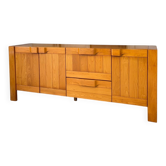 Enfilade in solid oak circa 1970-80 attributed to Maison REGAIN.