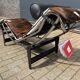 Cassina LC4 Le Corbusier original (signed) in cowhide, in new condition.