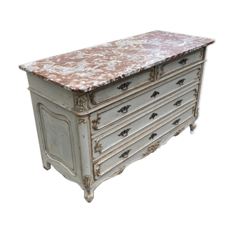 Ancient 19th century dresser with marble
