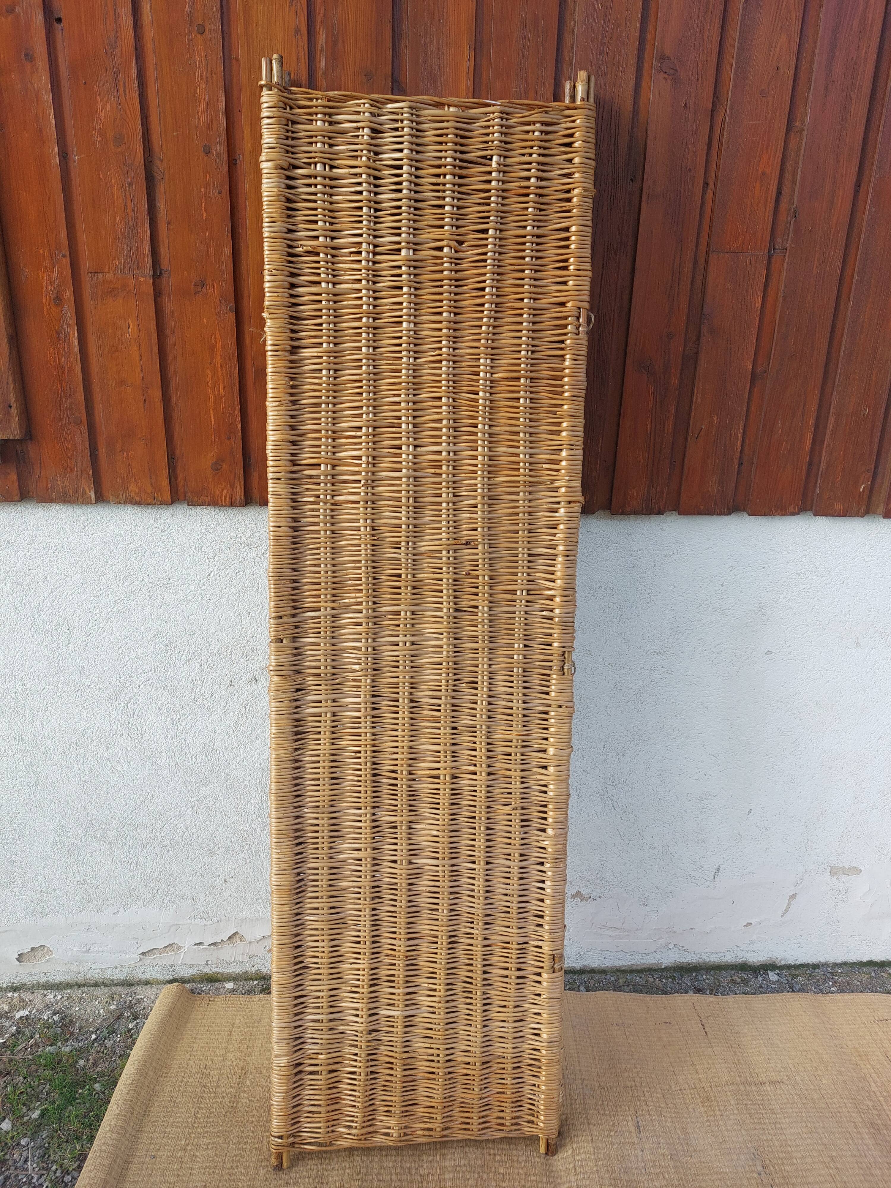 paravent en osier, 3 panneaux