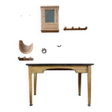 Large patinated desk