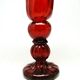 Vase, mid-century modern, red glass, designed by J. Słuczan-Orkusz, Poland, 1970s