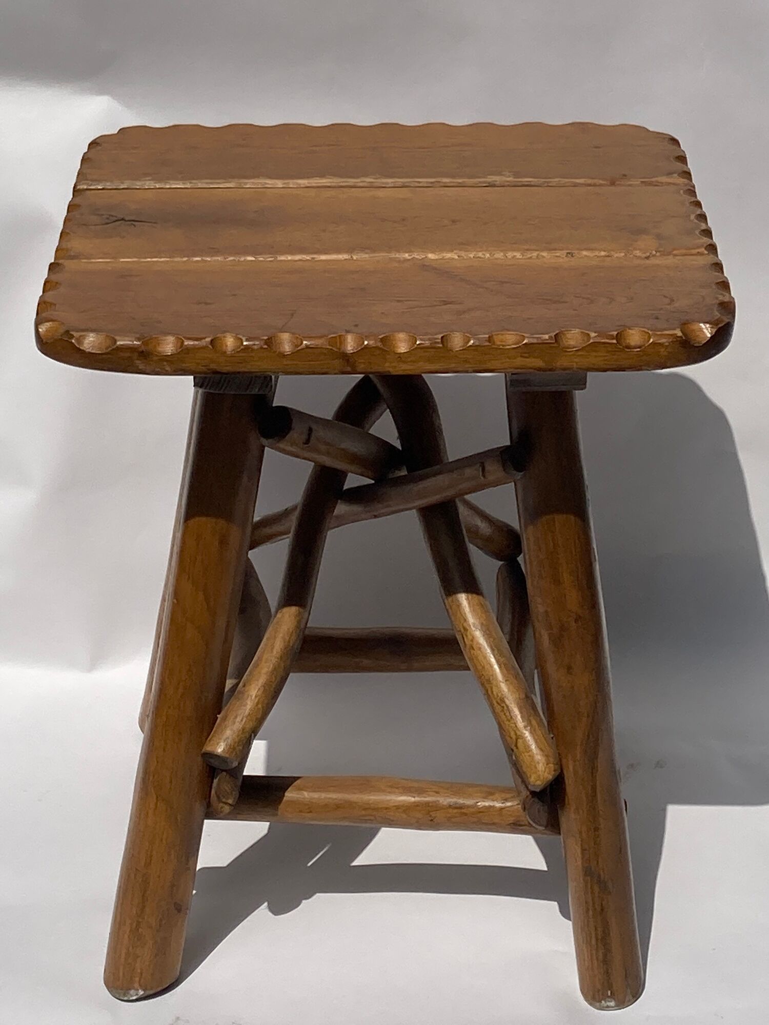 Brutalist Wabi Sabi organic tree stool or hocker