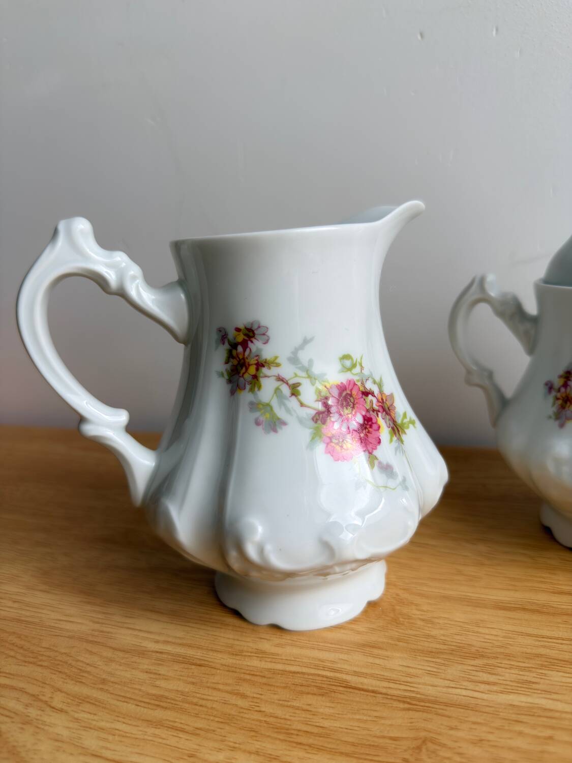 Sugar bowl & cream jug – Limoges porcelain Lafarge & Cie, 1900–1930