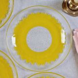 Set of 6 small plates sunflower cap