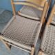 Serie 4 chairs wood and rope ep 1970/80 design