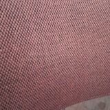 Set of 4 designer chairs from the 60s, chrome and fabrics