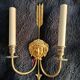 Lucien Gau Bronze Wall Lights Empire Woman Medallion