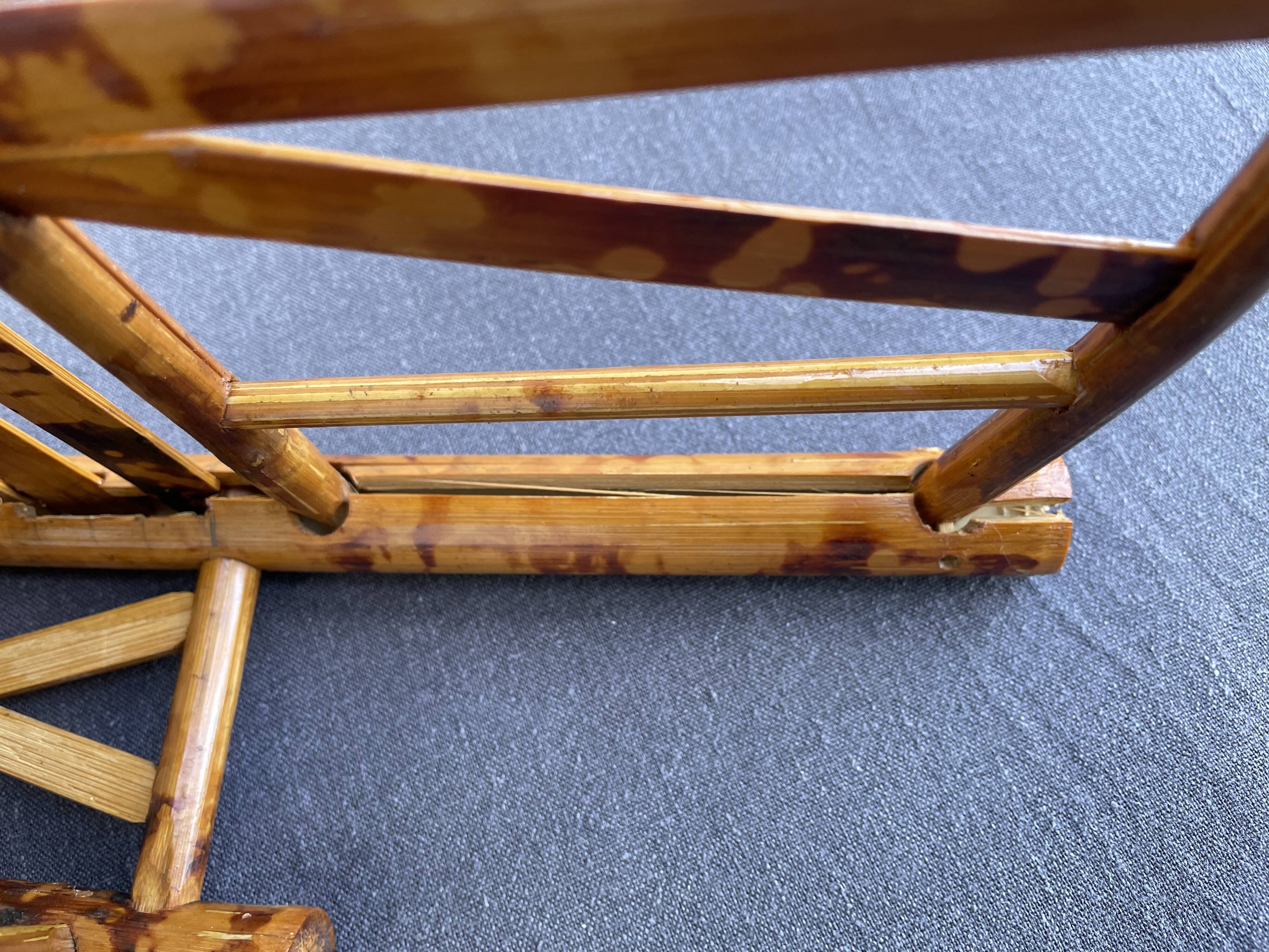 Vintage bamboo tiger wall shelf from the 70s.