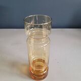 Amber tinted glass cylinder vase