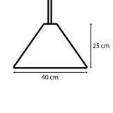 Bamboo Light, 40cm coni style, Boho Pendant Light
