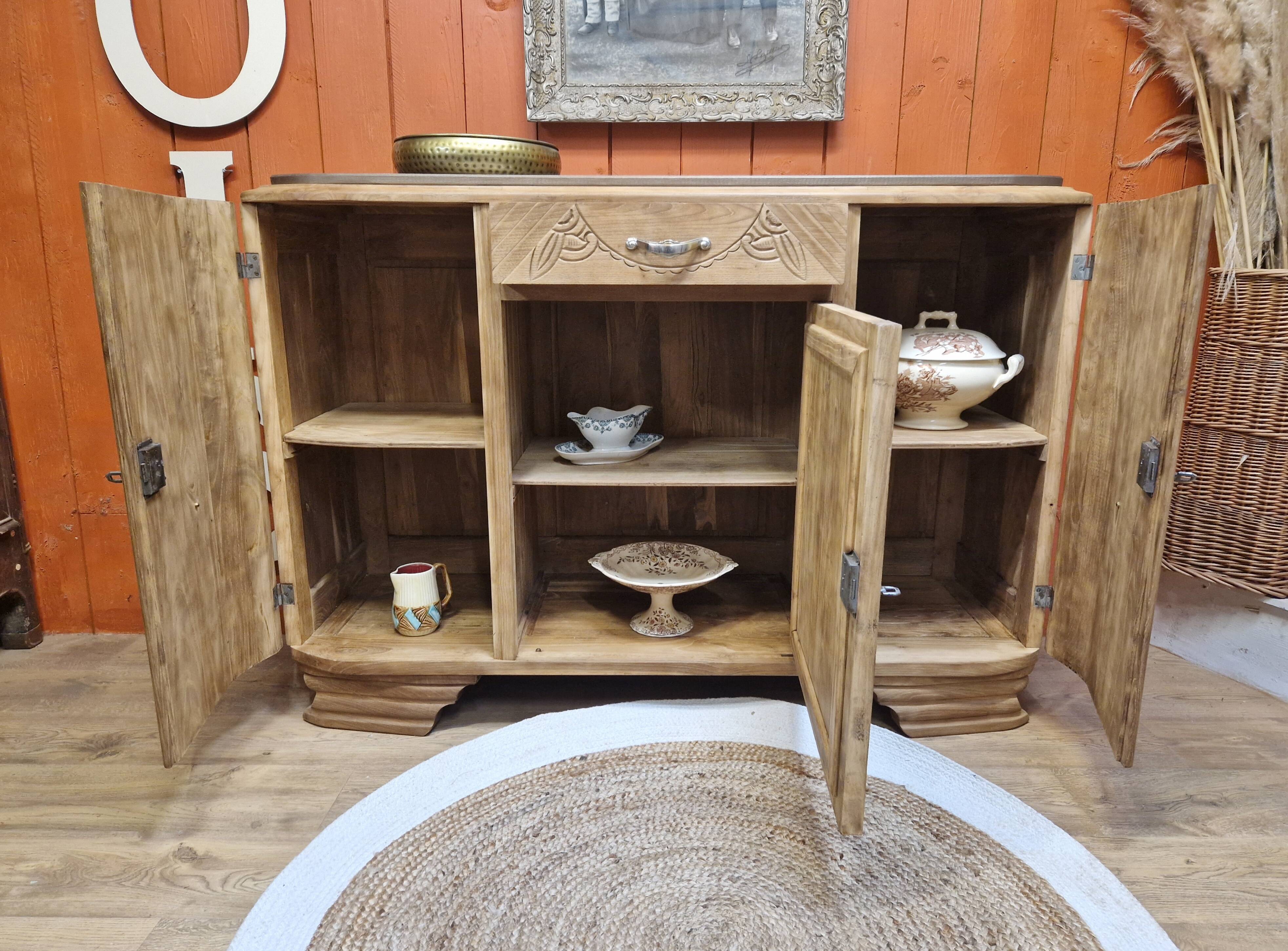 Renovated art deco oak sideboard