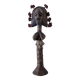 Scepter decorated with a female figure in wood and brass