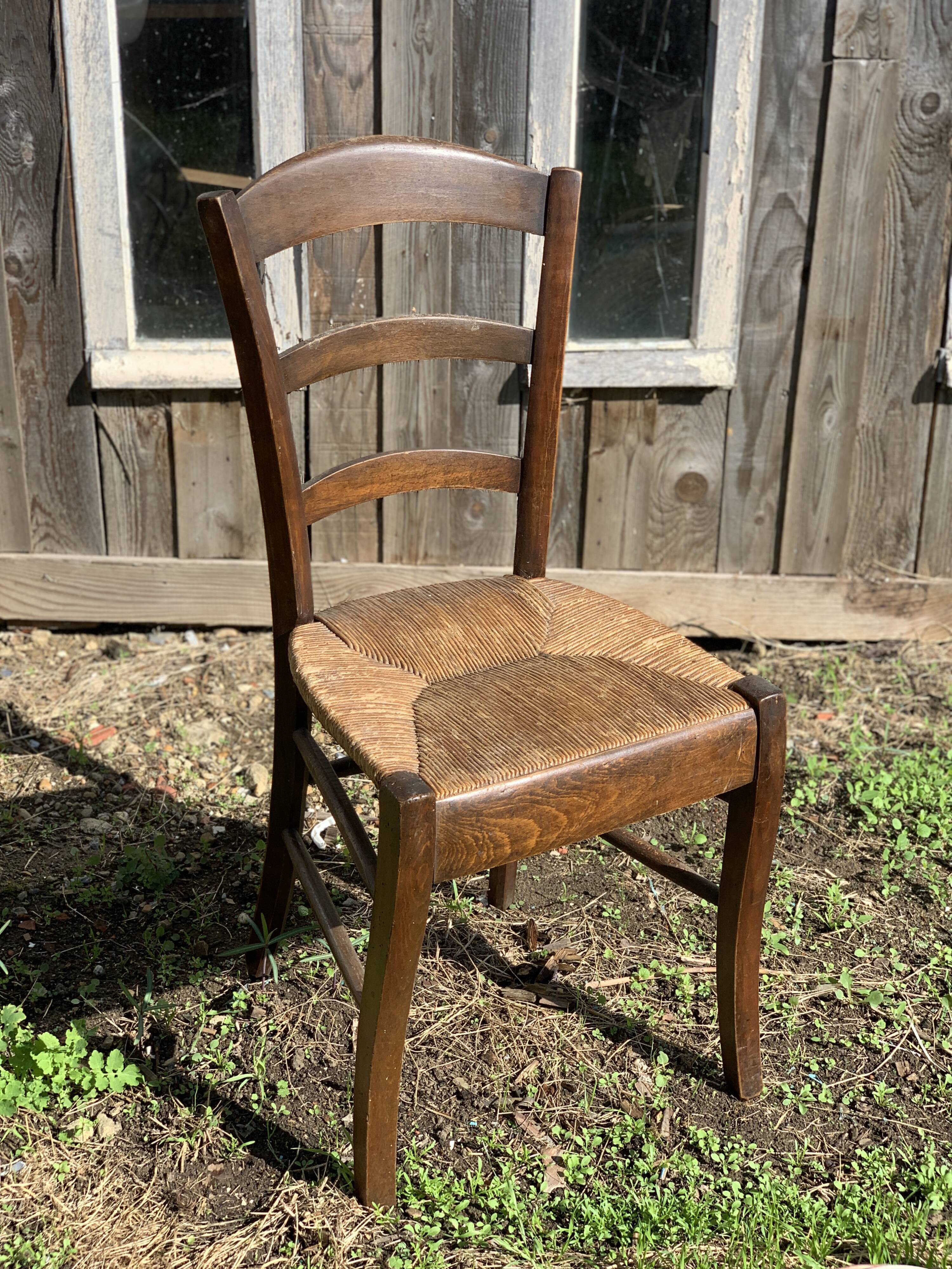Vintage straw chair