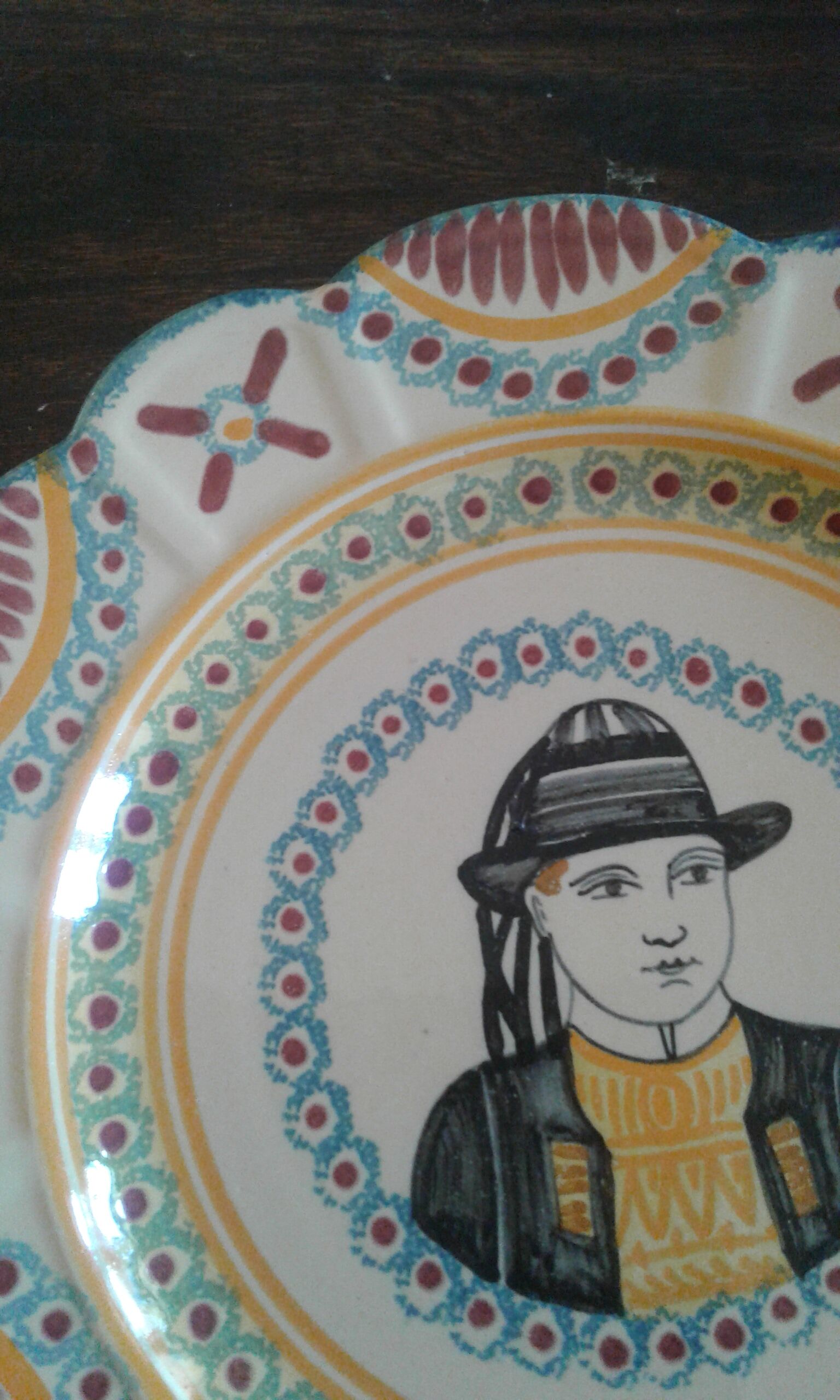 Two old Quimper plates