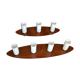 Authentic vintage ceiling lamp with opaline tube
