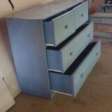 Commode bleue à 4 tiroirs