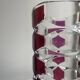 Luminarc vase with burgundy geometric patterns, France 1970