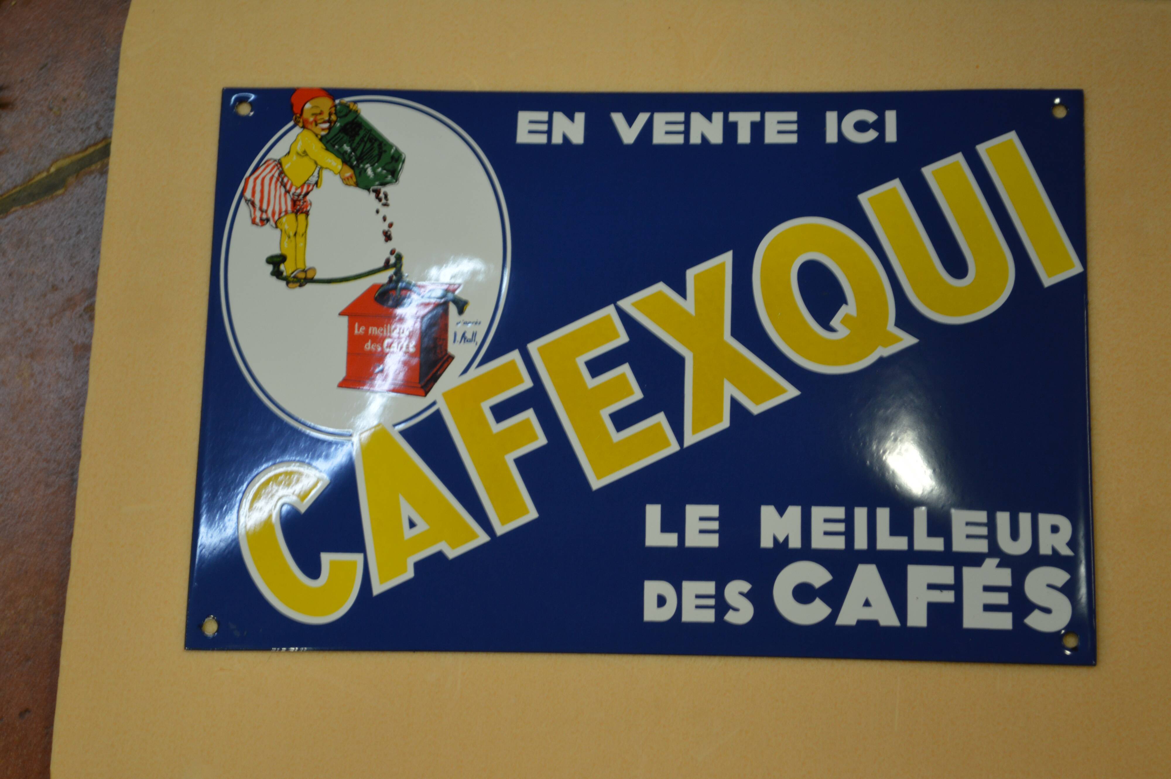 Enamelplate "cafexqui" the best coffees