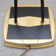 1950s floor-lamp in brass and plissé