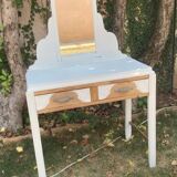 Art deco dressing table restyled in white and wood