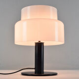 Codialpo Mid-Century Modern Black and White Lucite Seta Table Lamp, Spain, 1970