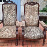 Paire de fauteuils style Louis Philippe