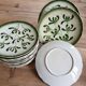 15 Dessert plates Decor de Gui enhanced with gold Badonviller FT 1910