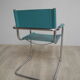 Armchair green leather 80/90