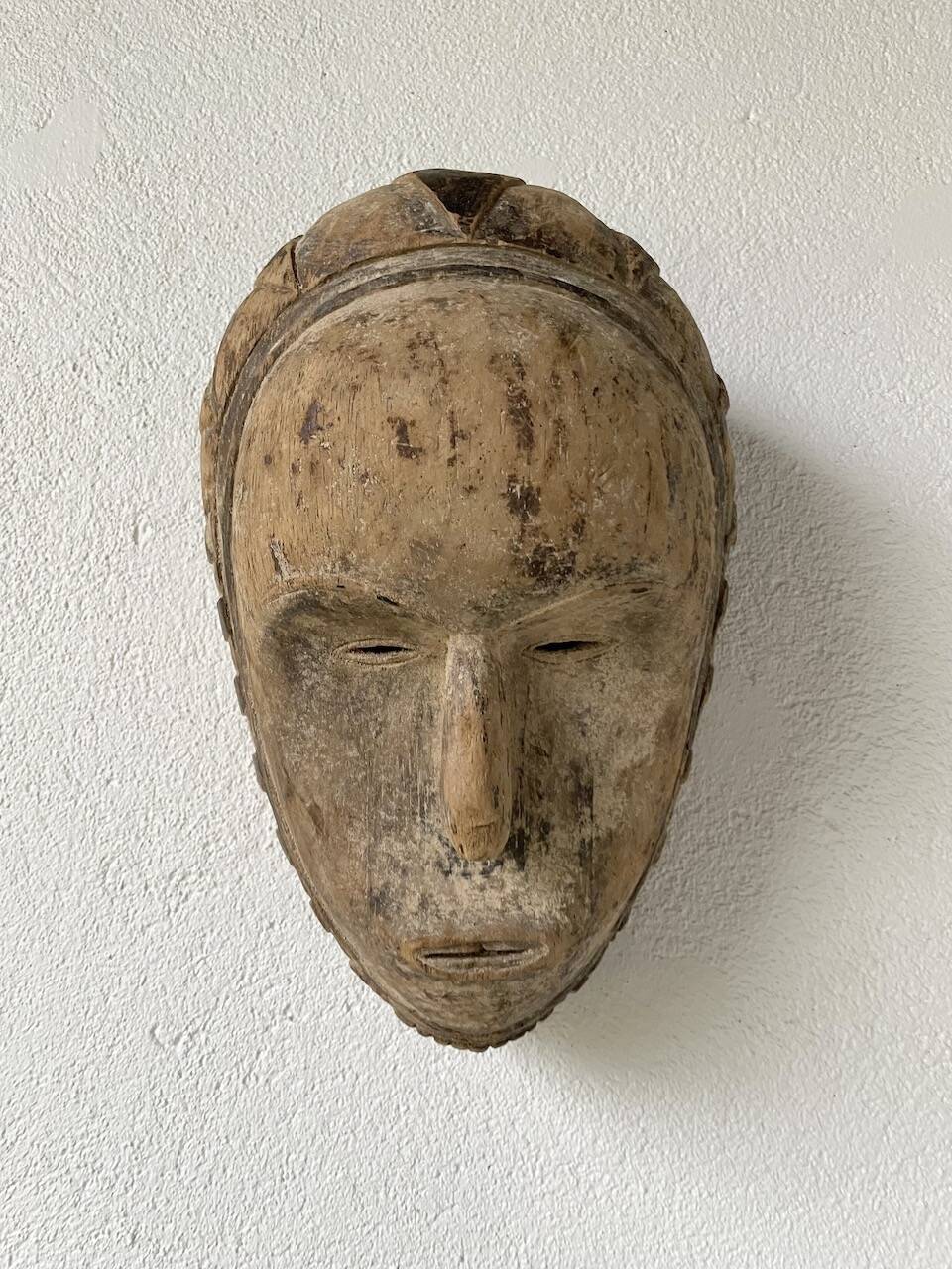 Pair of African Fang and Punu masks from Gabon