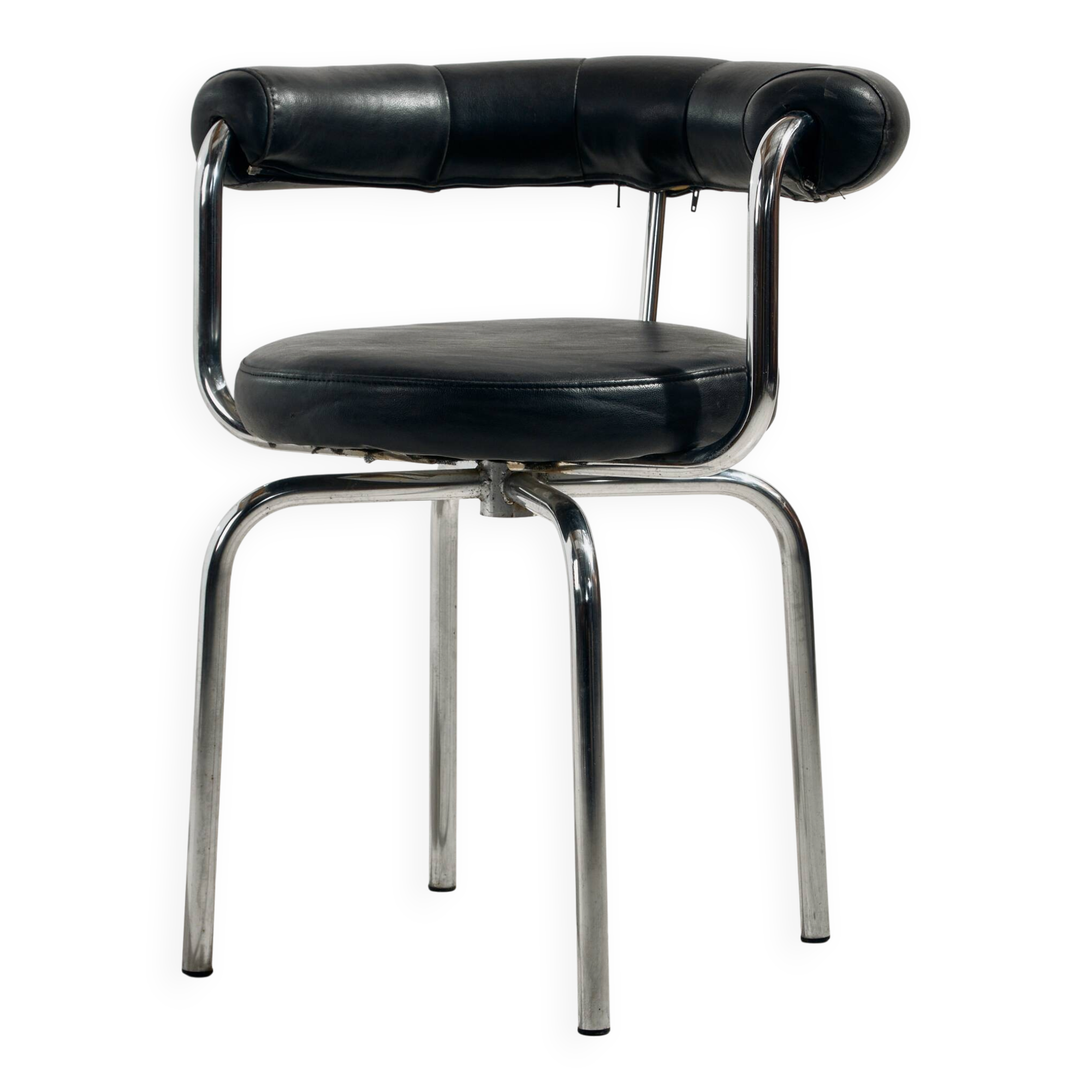 Fauteuil pivotant tubulaire style Bauhaus