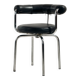 Fauteuil pivotant tubulaire style Bauhaus