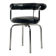 Fauteuil pivotant tubulaire style Bauhaus