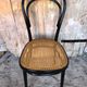 Bistrot wood & seat canned chair 70s vintage
