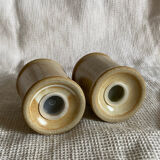 Set salière poivrier grès vintage salt pepper sandstone