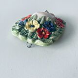 Ceramic wall face signed Il Falco