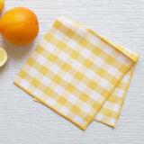 Serviette vichy jaune