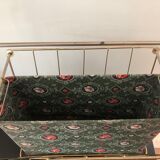 Metal magazine door and vintage oilcloth