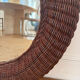 Mid-century wicker and rattan mirror