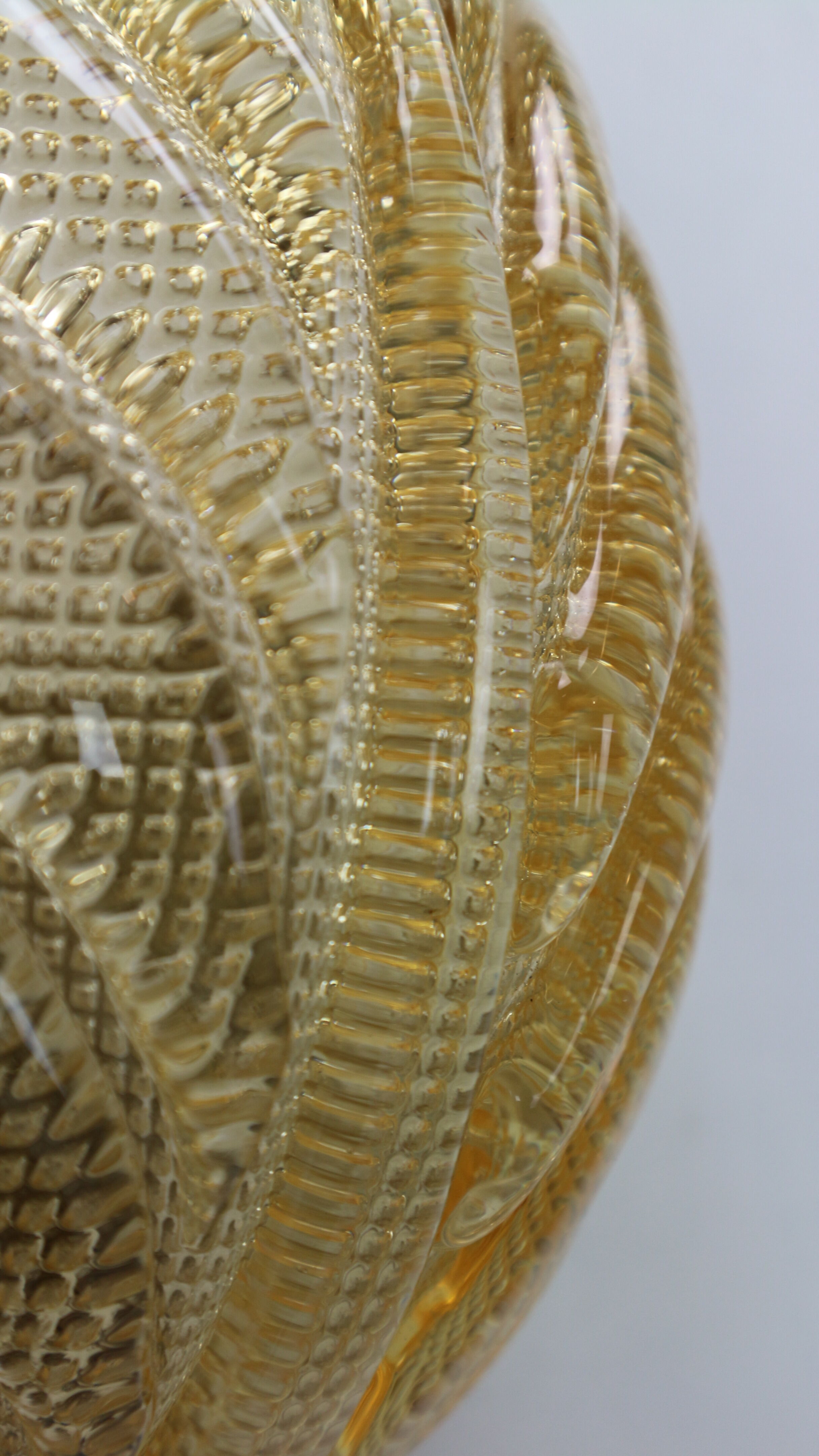 Set of 2 swedish leaf shaped wall sconces Fritz Kurz  for Orrefors, 1960s