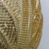 Set of 2 swedish leaf shaped wall sconces Fritz Kurz  for Orrefors, 1960s