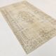 Vintage Cream & Brown Turkish Handmade Rug, 149x252Cm