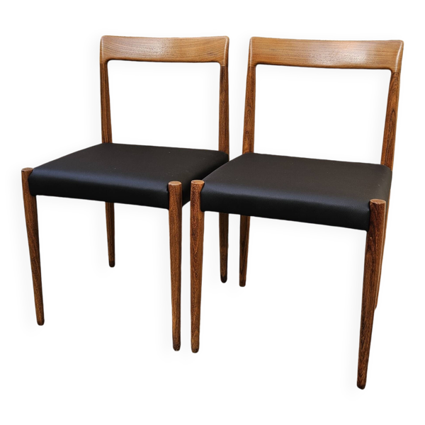 Chaises en palissandre par Lübke, Allemagne année 1960