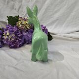 Mint green vintage ceramic donkey