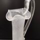 Vase, pichet en verre de Murano avec cannes blanches et transparentes, Italie