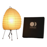 Lampe de table vintage Akari modèle 1N avec sculpture lumineuse par Isamu Noguchi, Japon 1980