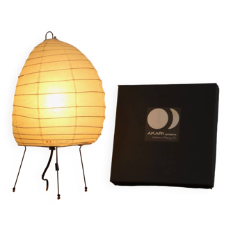 Vintage Akari Model 1N Light Sculpture Table Lamp By Isamu Noguchi, Japan 1980s