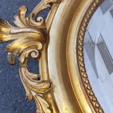 Oval mirror Louis xv period 19th century